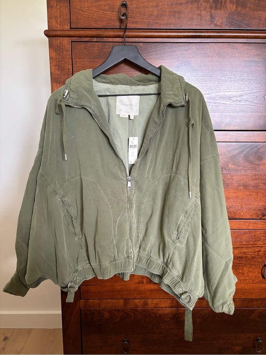 Anthropologie Jackets & Blazers - NWT ANTHROPOLOGIE Canvas Oversized Utility Jacket, Cotton,Army Green, Fall  LP